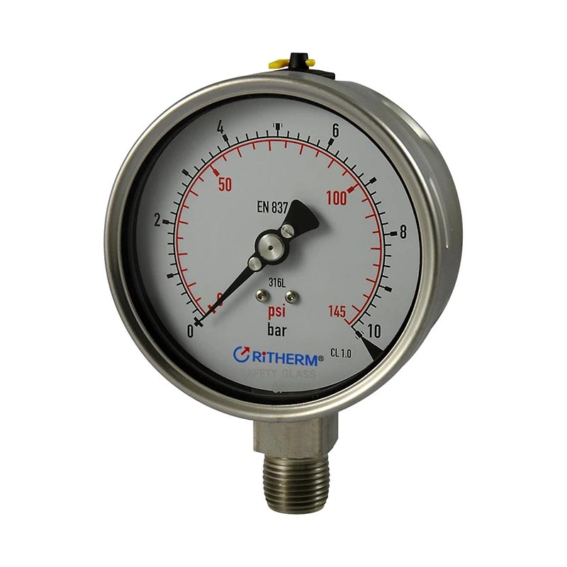 Lézerrel hegesztett, teljesen rozsdamentes acél nyomásmérő